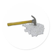 HammerBrokenGlass100711 Sticker