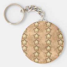 Hammered Copper Stars Keychain