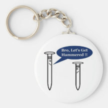 Hammered full keychain