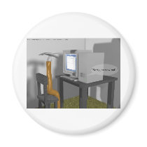 Hammering @ The PC Funny Gifts & Tees Fridge Magnet