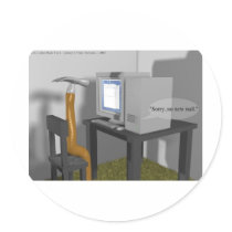 Hammering @ The PC Funny Gifts & Tees Stickers