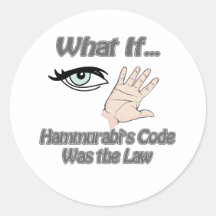 Hammurabis Code Round Sticker