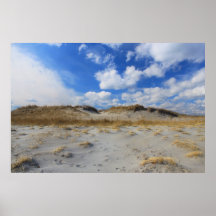 Hampton Beach State Reservation Dunes Clouds Poster