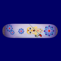 Hamsa and Flowers Skateboard skateboards