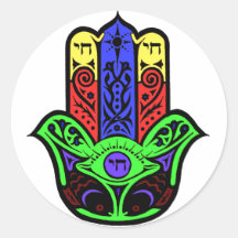 HAMSA et CHI Adhésif Rond