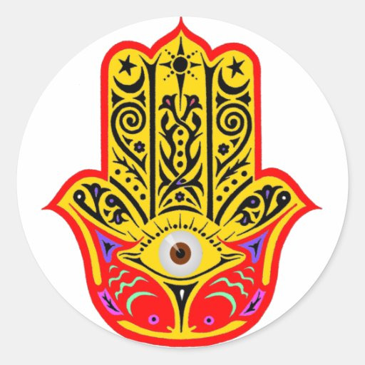 Hamsa - Magic Hamsa Round Stickers