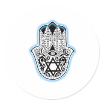 Hamsa Round Stickers