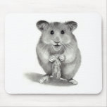 HAMSTER AVEC L'ARACHIDE, ART DE CRAYON TAPIS DE SOURIS