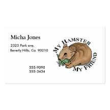 Hamster Friend Business Card Template