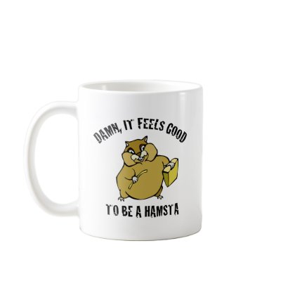 HAMSTER GANGSTA COFFEE MUG by Tragetees