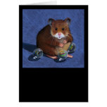 HAMSTER, MARBLES: COLOR PENCIL ART CARDS