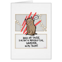 Hamster mauvais ! Carte de voeux verticale