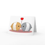 hamsters in love greeting card