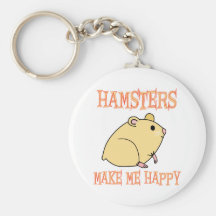 Hamsters Make Me Happy Key Chain