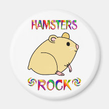 HAMSTERS ROCK FRIDGE MAGNET