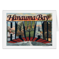 Hanauma Bay, Hawaii - Large Letter Scenes Card