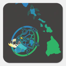 Hanauma Bay Hawaii Square Sticker