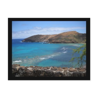 Hanauma Bay Hills Postcards by dhibiscusrose
