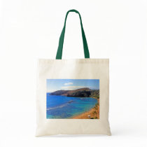 Hanauma Bay, Honolulu, Oahu, Hawaii Enhanced Colou Tote Bags