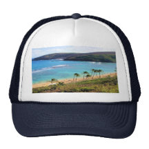 Hanauma Bay, Honolulu, Oahu, Hawaii View Trucker Hat