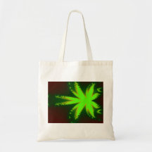 Hand bag with green fractal