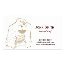 Hand Drawing Personal Chef Business Card