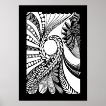 hand drawn abstract poster