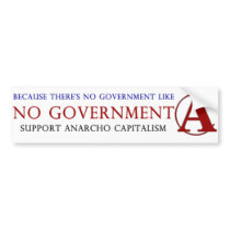 Hand Drawn Anarcho Captalist -Capitalism + Anarchy Bumper Sticker