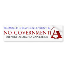 Hand Drawn Anarcho Captalist -Capitalism + Anarchy Bumper Stickers