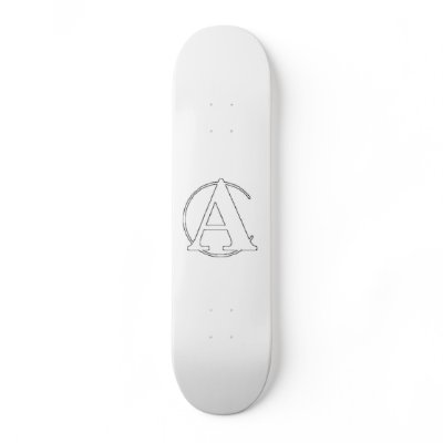 Hand Drawn Anarcho Captalist -Capitalism + Anarchy Skateboards by imbetterthanulol