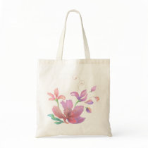 Hand-Drawn Flower Bag