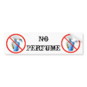 Hand Drawn Sign: No Perfume bumper stickers