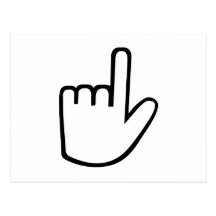 Hand finger post cards