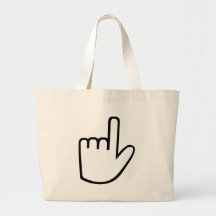 Hand finger tote bag