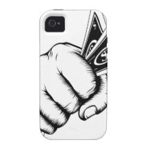 Hand Fist With Cash Illustration Vibe iPhone 4 Case