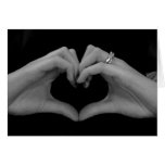 Hand Heart Wedding Card