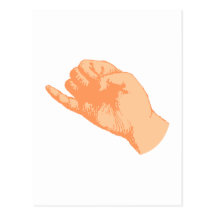 Hand kleiner Finger little finger pinkie pinky Postkarte