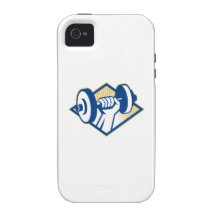Hand Lifting Dumbbell Retro iPhone 4/4S Covers
