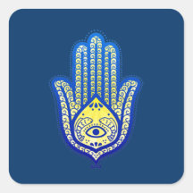 Hand of Fatima Square Stickers