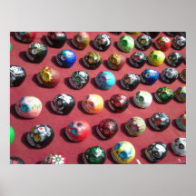 Hand-Painted Colourful Skull Poster