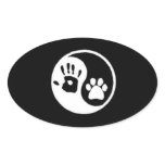 Hand/Paw Yin-Yang Symbol Sticker