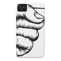 Hand pointing finger illustration Case-Mate iPhone 4 case
