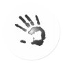 Hand Print Glow Round Sticker