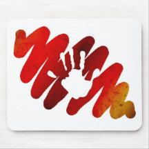 hand print mouse mats