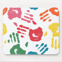 Hand Print Mouse Pads