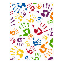 Hand Print Postcard
