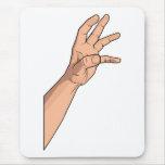 Hand Raised ~ Hand Sign and Gestures Mouse Pads