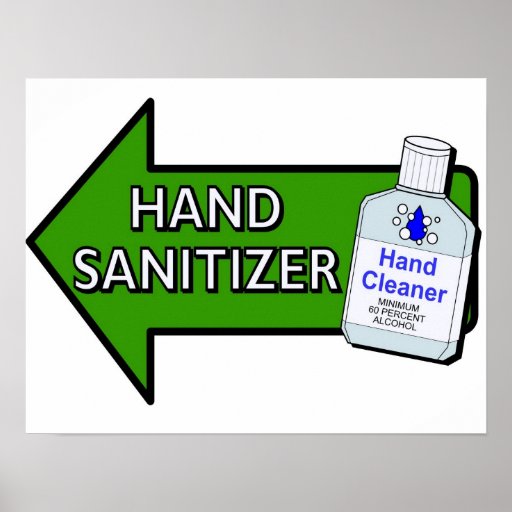 Hand Sanitizer Restroom Sign Print