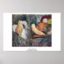 Hand Study By Edgar Degas Posters