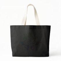 Hand Talk Black Jumboe Tote Bag 2